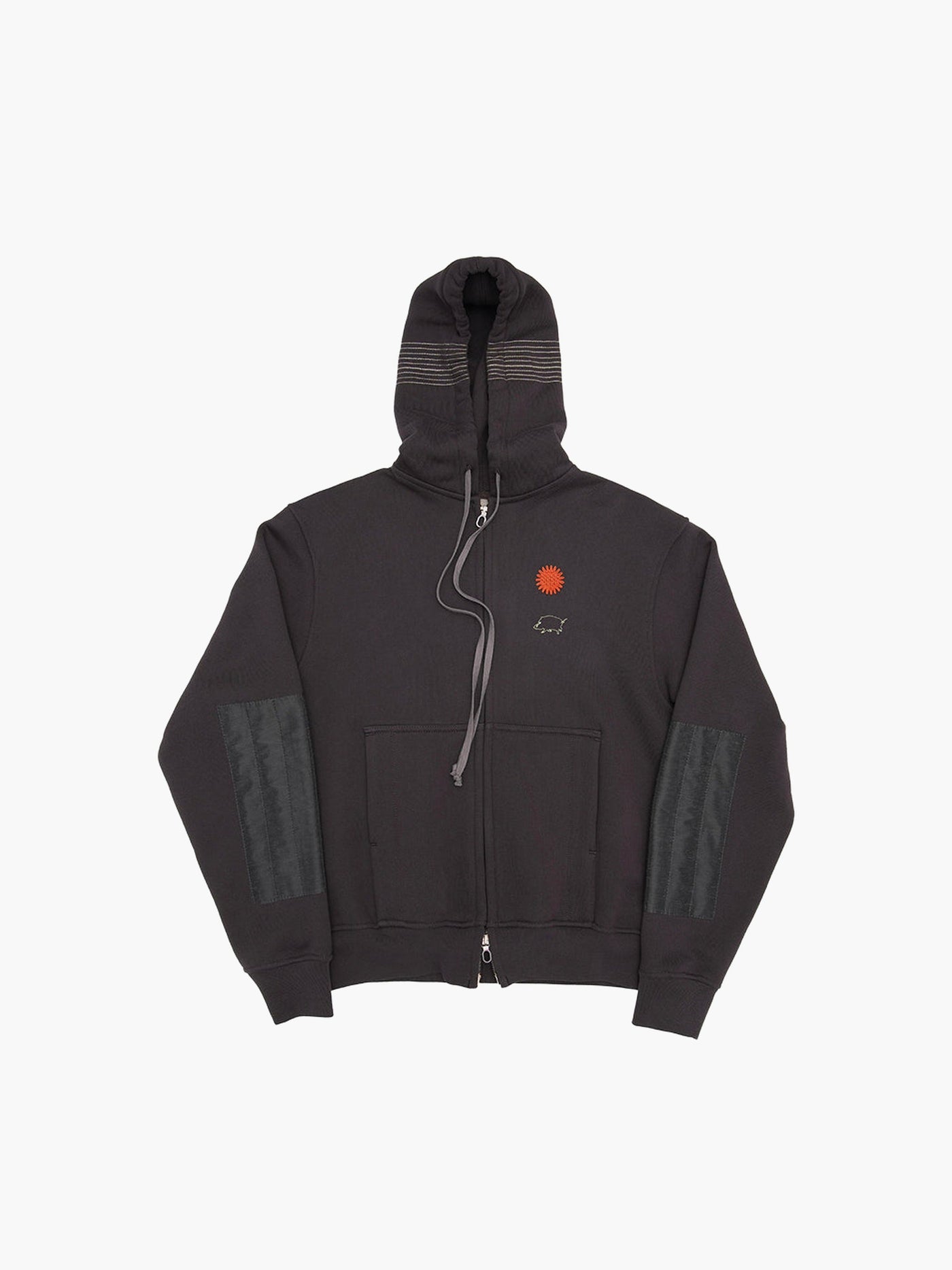 STRIPE HOODIE BROWN