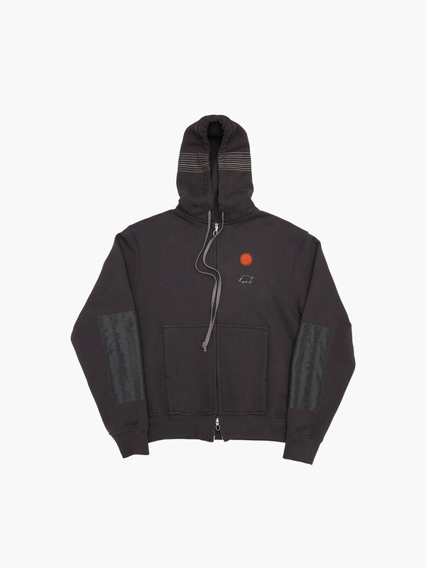 STRIPE HOODIE BROWN