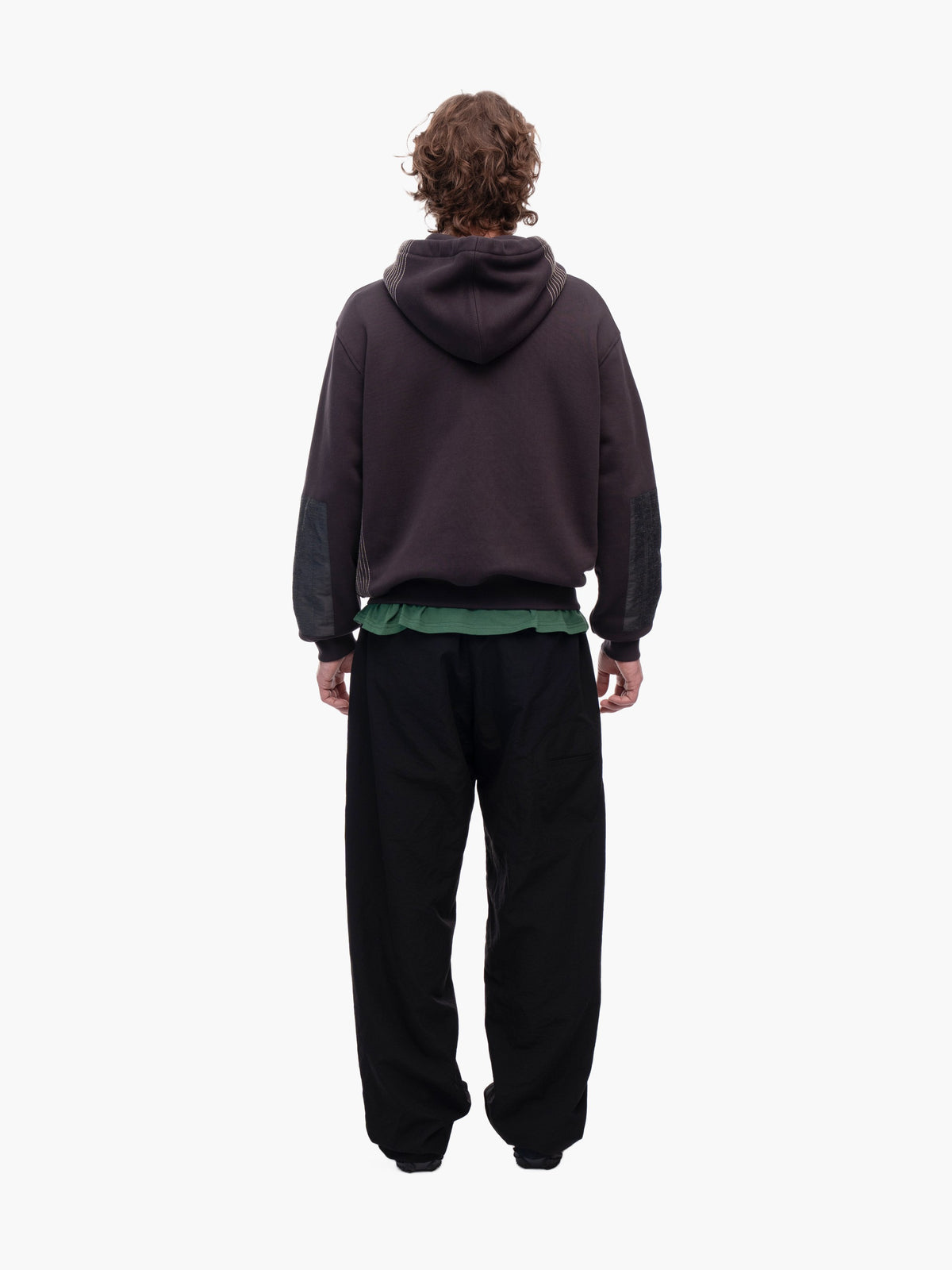 Stripe hoodie brown