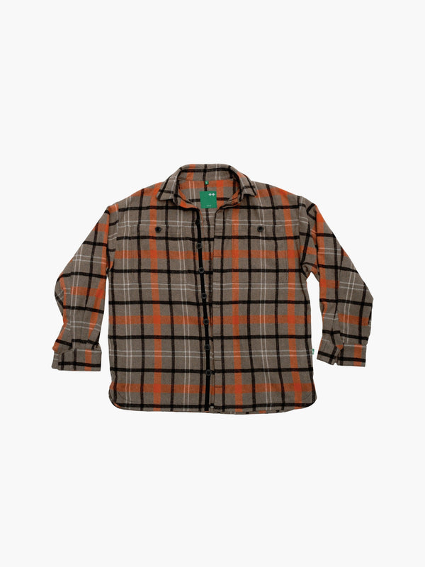 PLAID-CHECK FLANNEL SHIRT