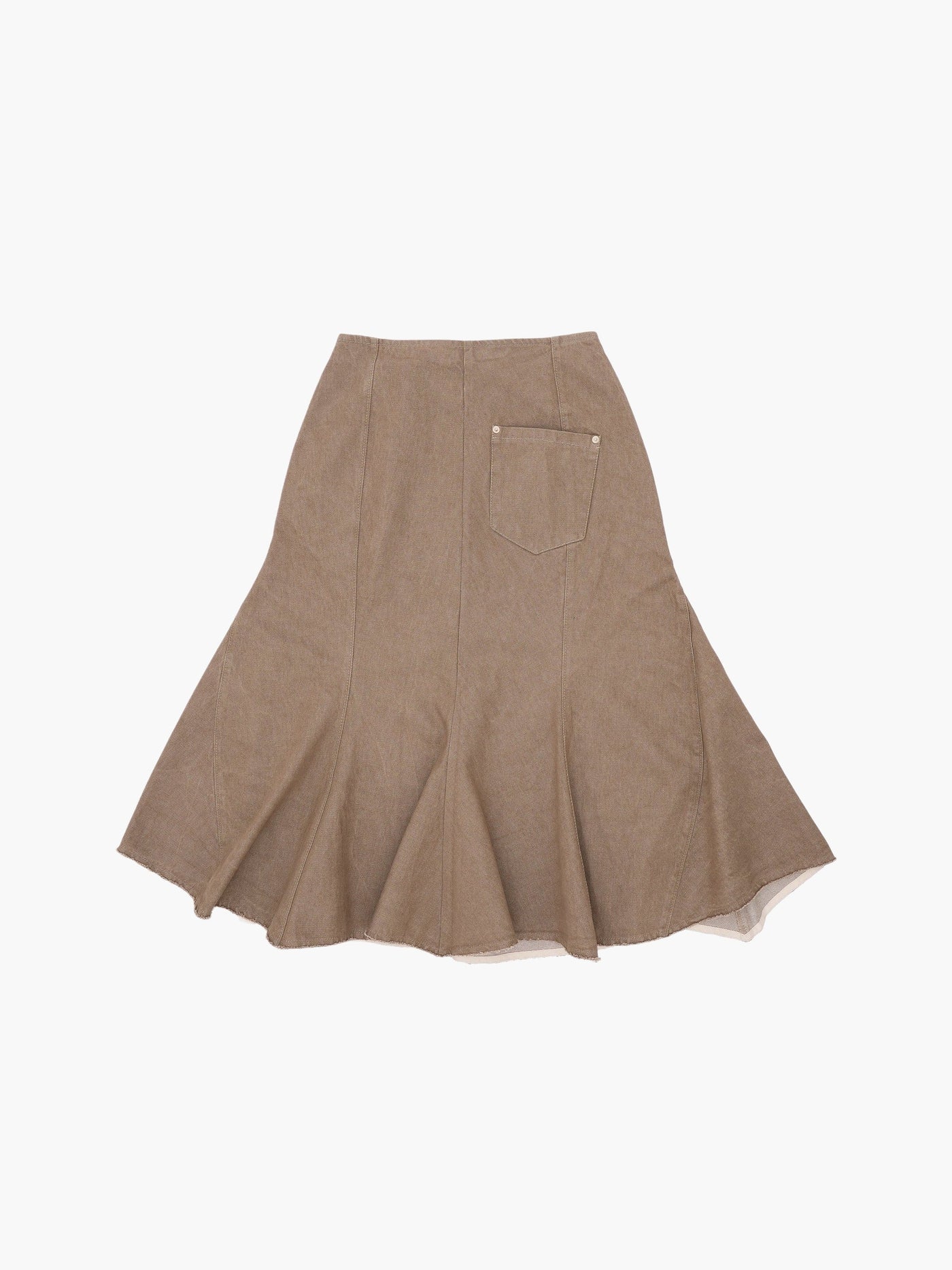 DENIM SKIRT WASHED SAND
