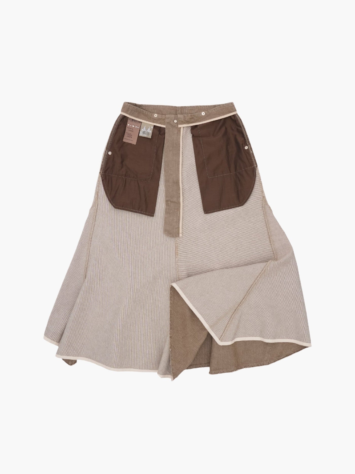 DENIM SKIRT WASHED SAND