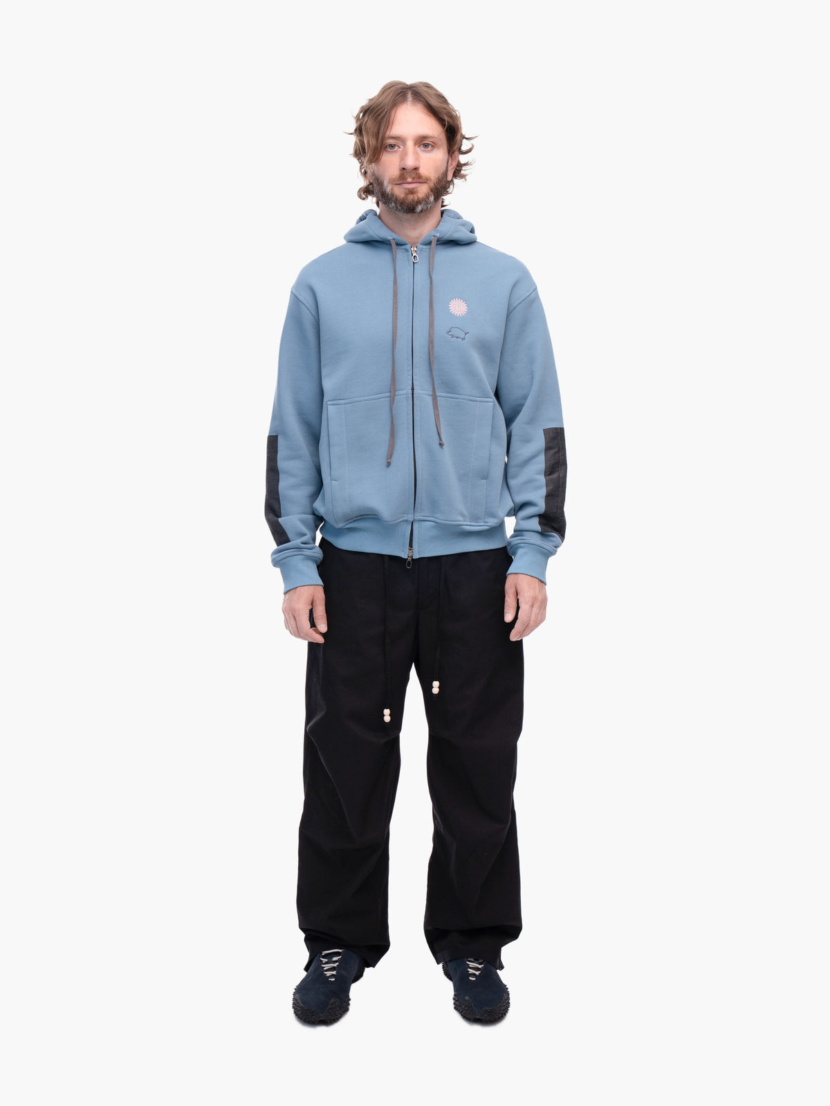 Stripe hoodie blue