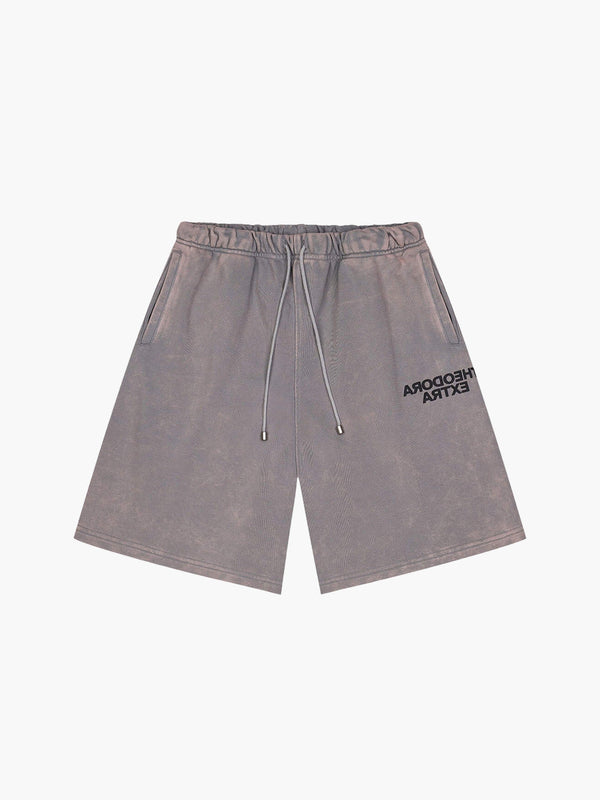 GREY WASHED SHORTS