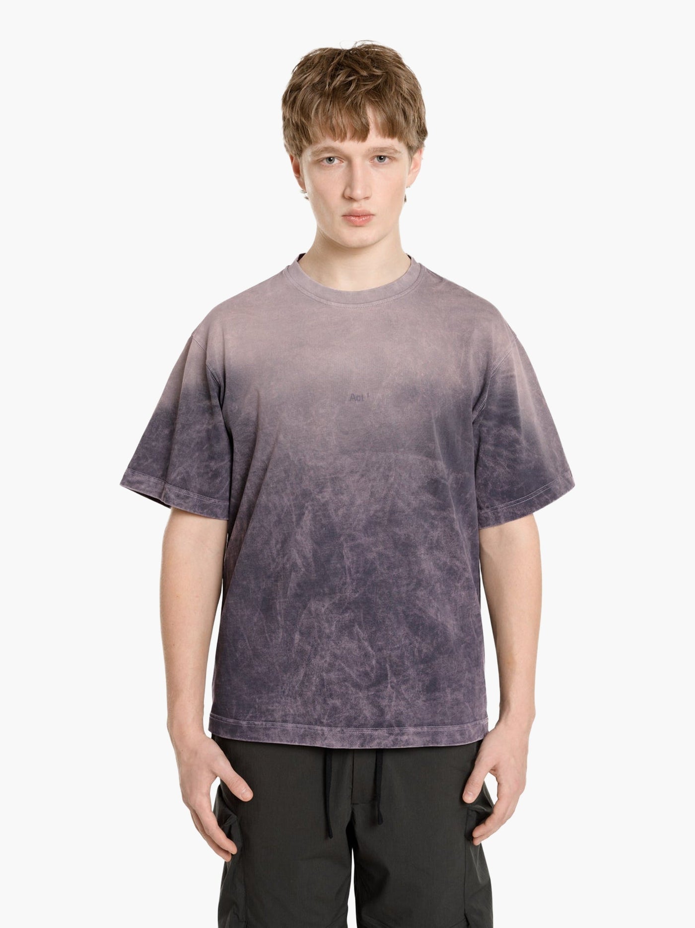 WASHED GRADIENT LOGO HEAVY BOXY T-SHIRT