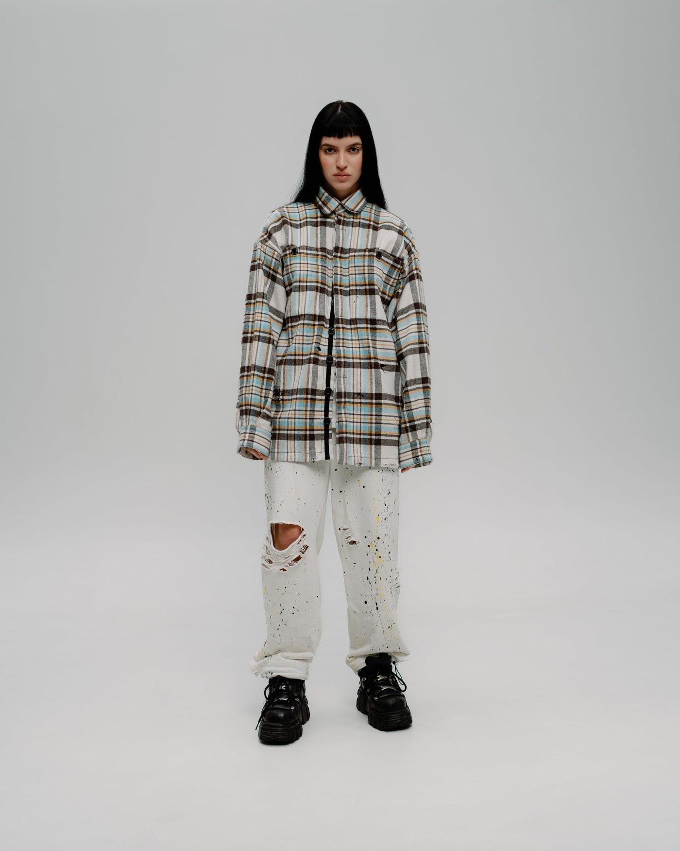 PLAID-CHECK FLANNEL SHIRT