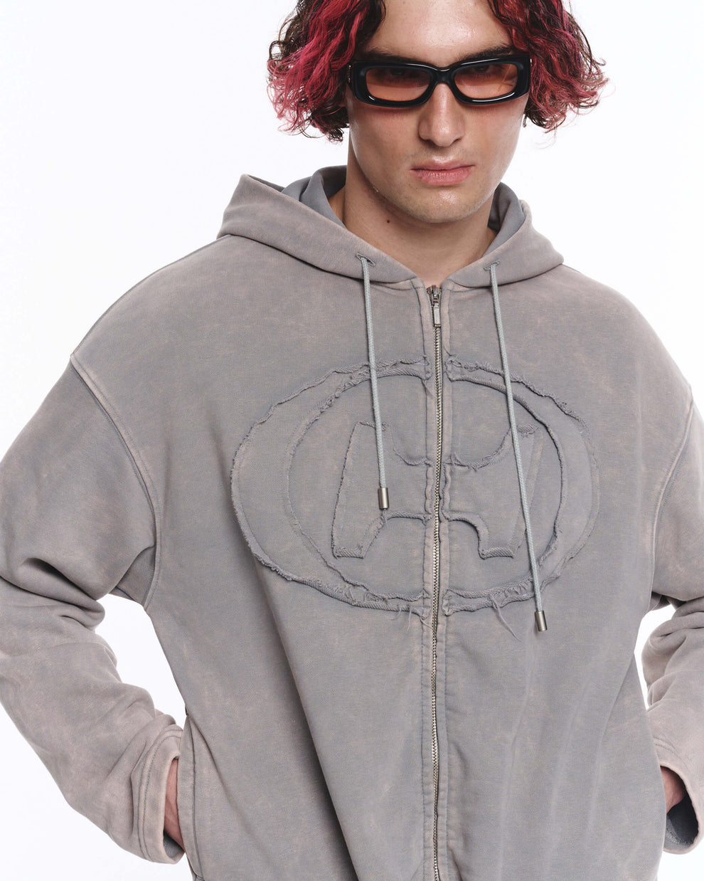 ZIP WASHED HOODIE