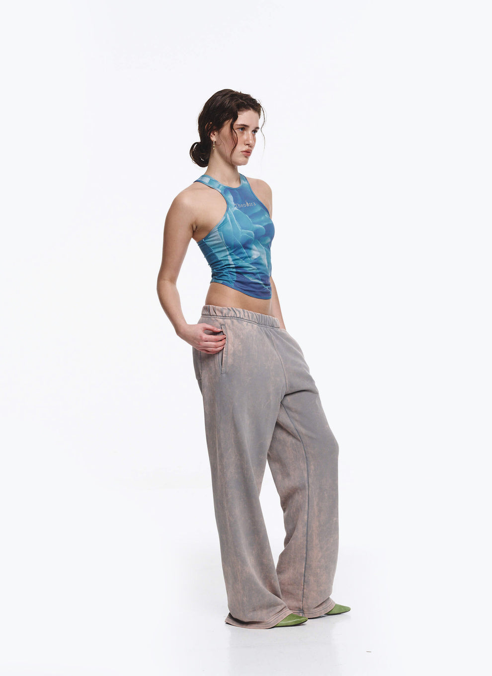 GREY WASHED PANTS