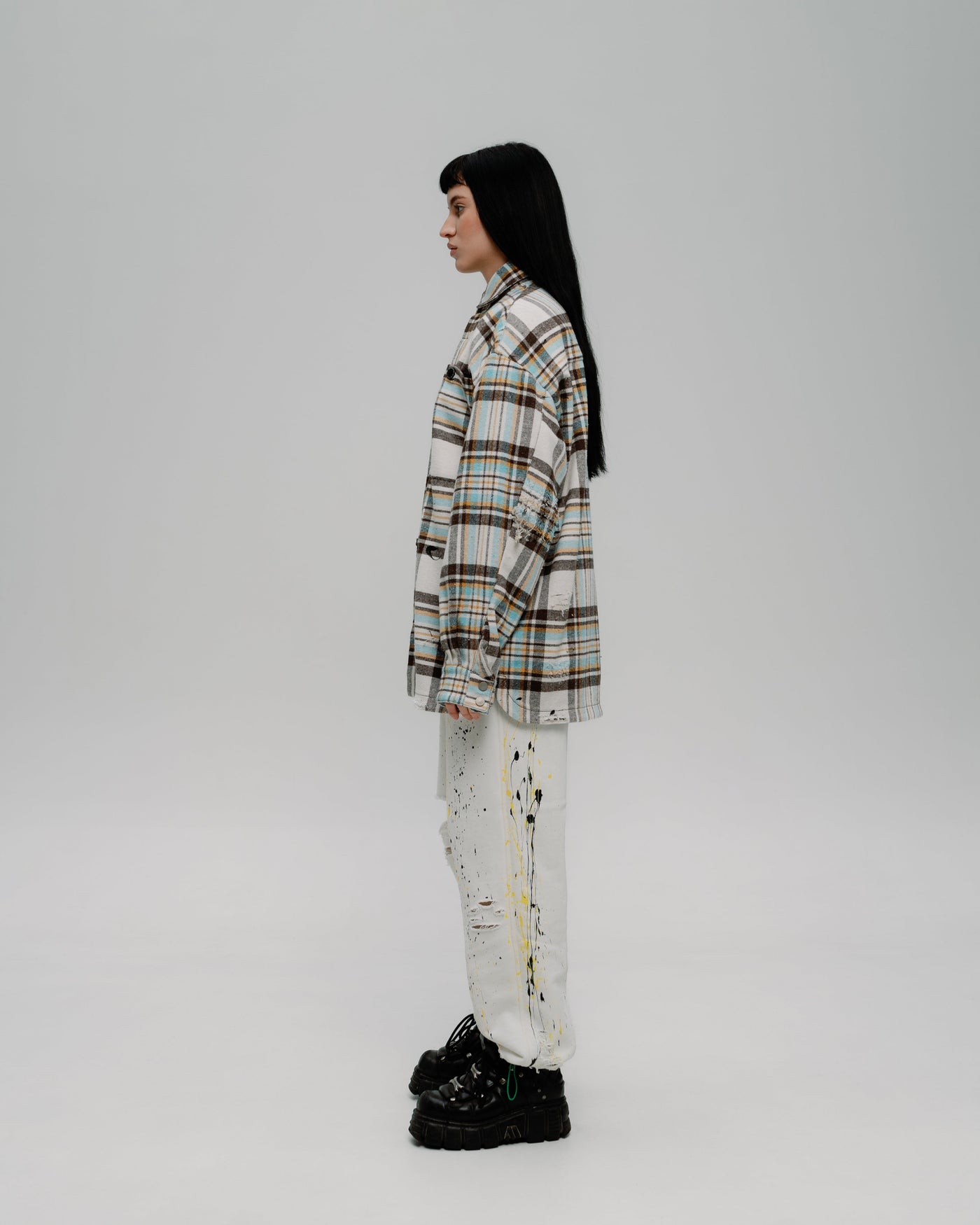PLAID-CHECK FLANNEL SHIRT