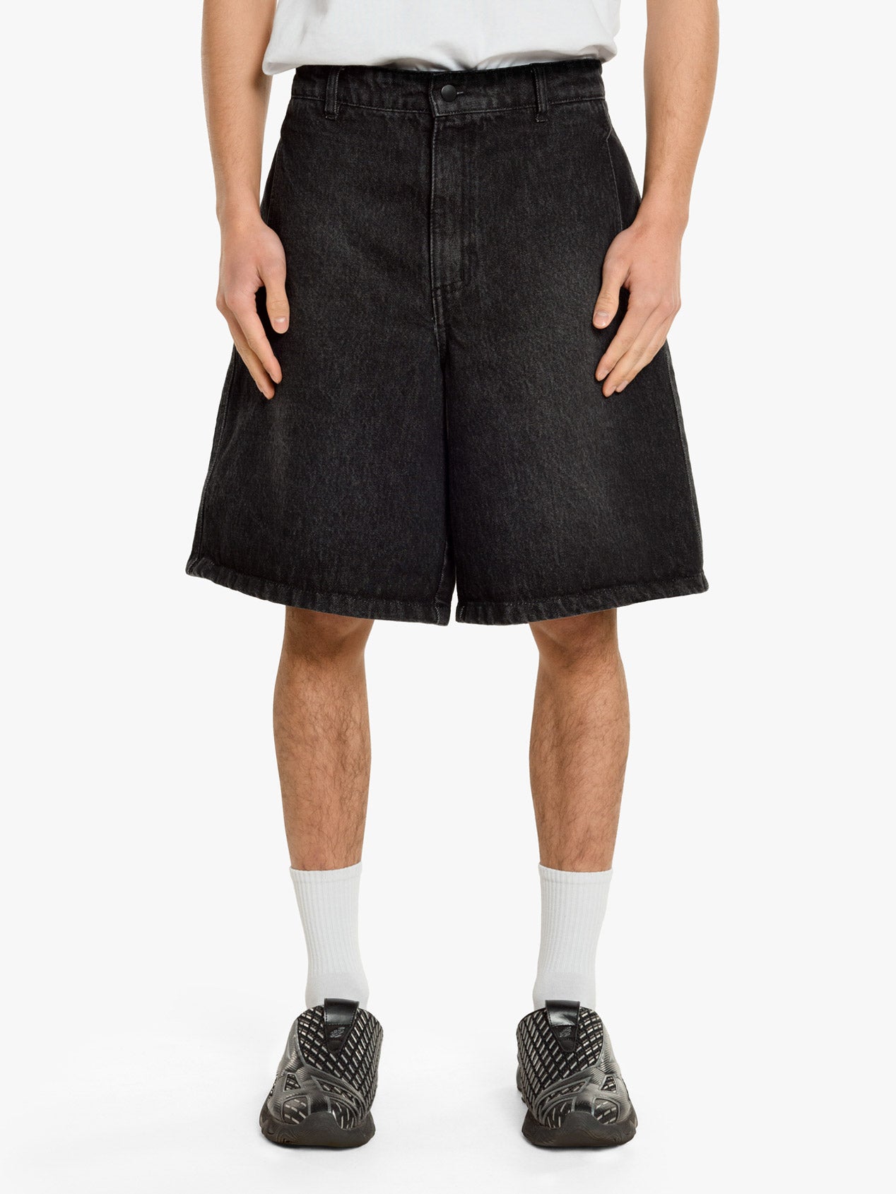 TRAPEZOID SHORTS TS26 SPECKLED GRAY