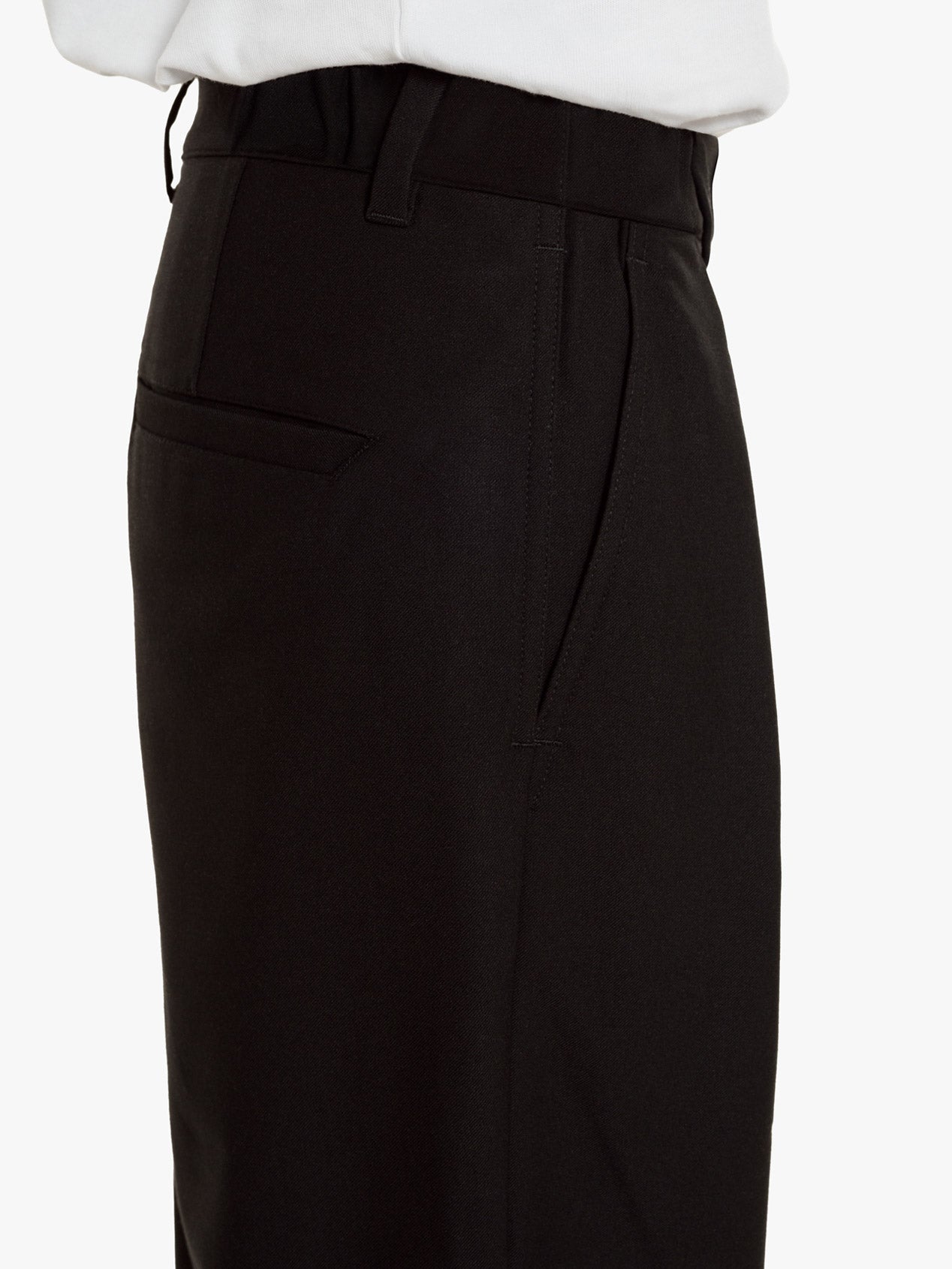 REVERSE PLEAT POLY-VISCOSE TROUSERS