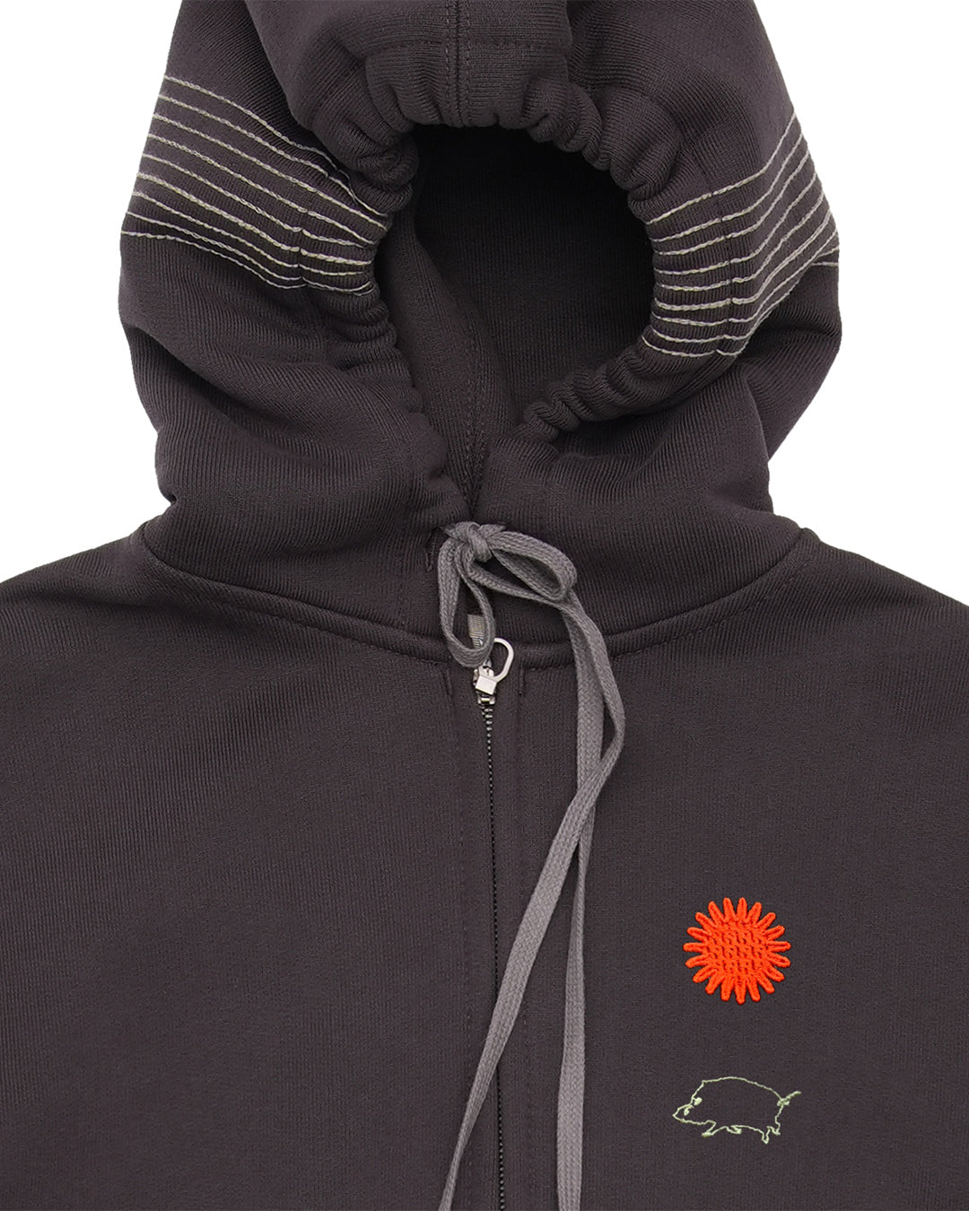 STRIPE HOODIE BROWN