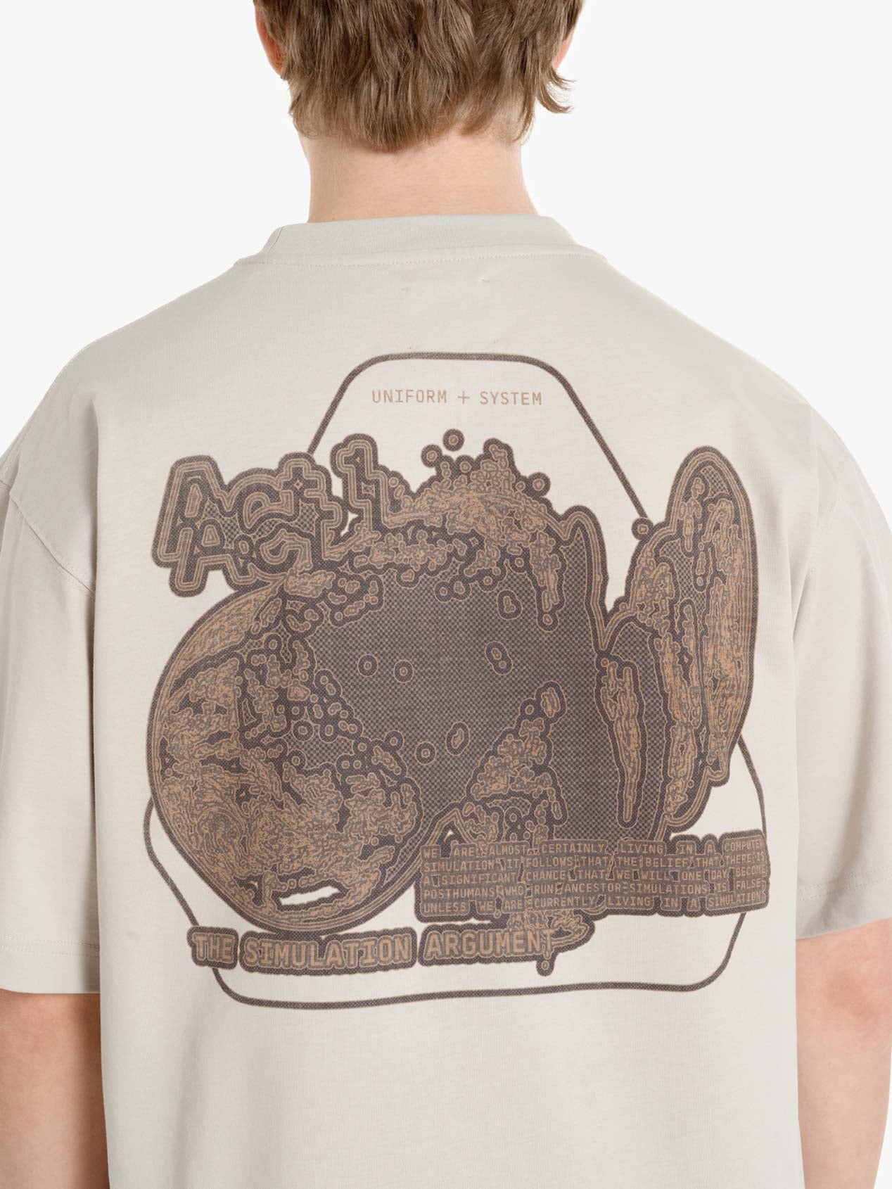 SIMULATION ARGUMENT BOXY T-SHIRT