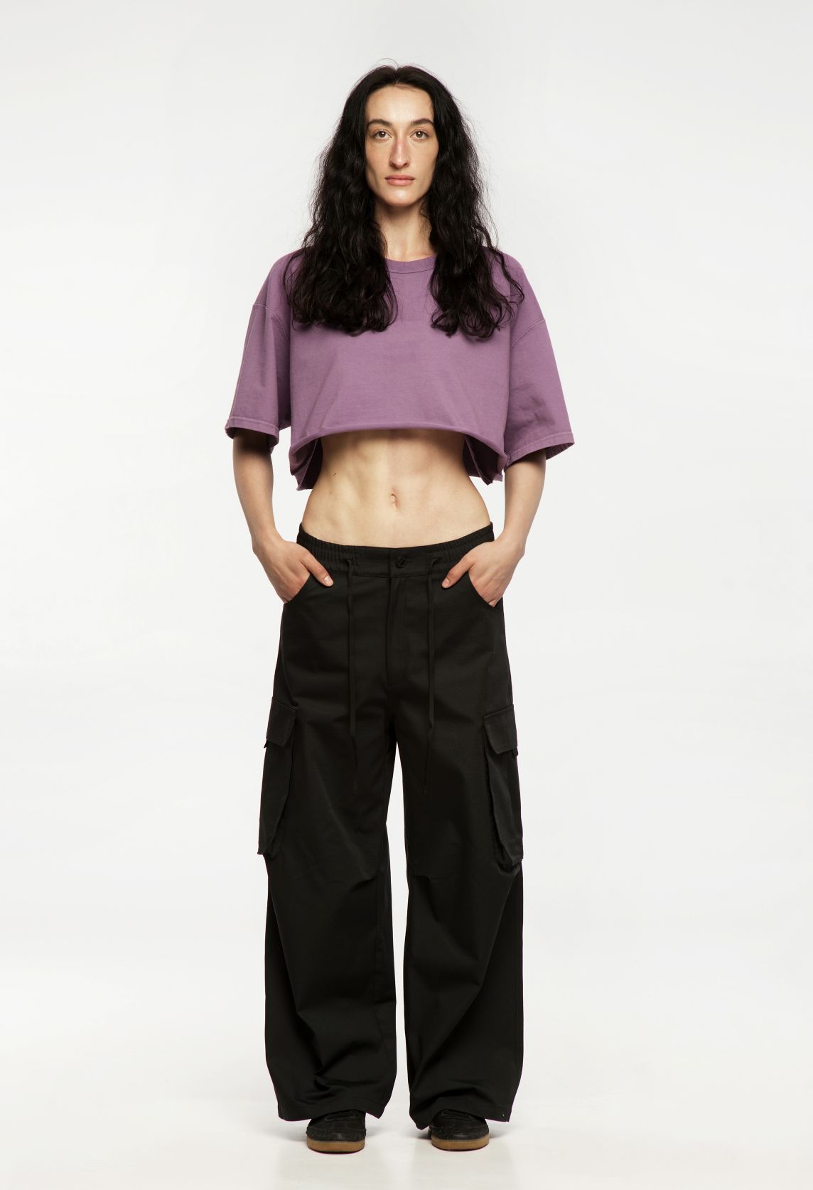 CARGO BAGGY PANTS BLACK