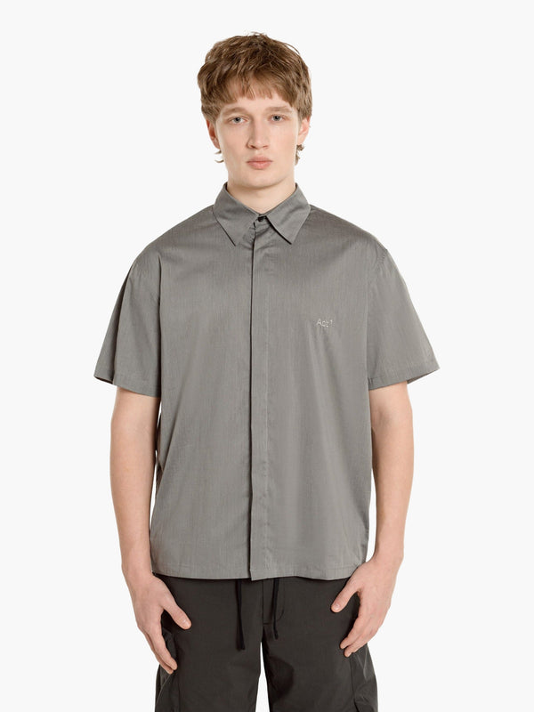 BUTTON UP COTTON SHIRT TS26 GRAY