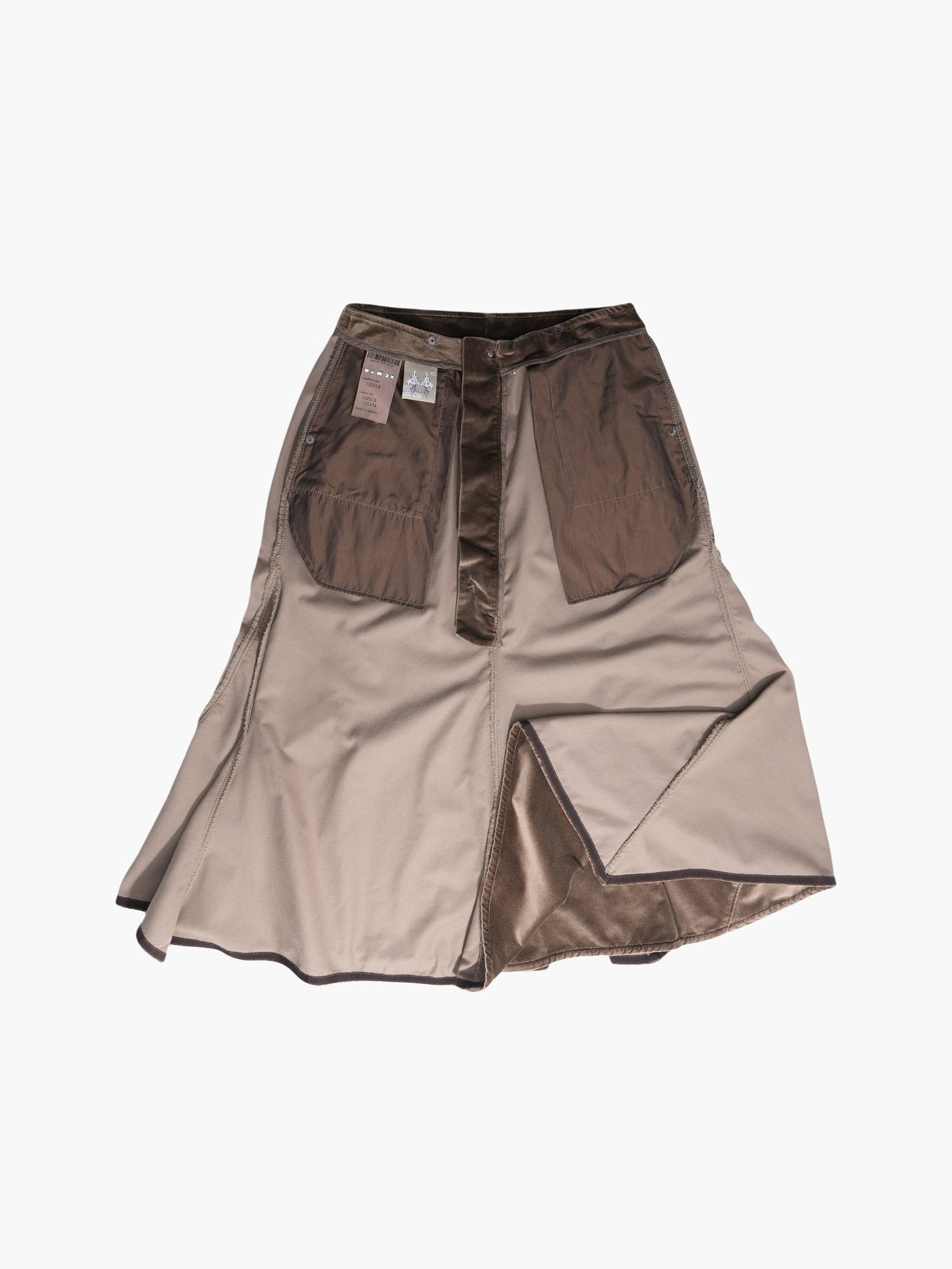 VELVET SKIRT BROWN