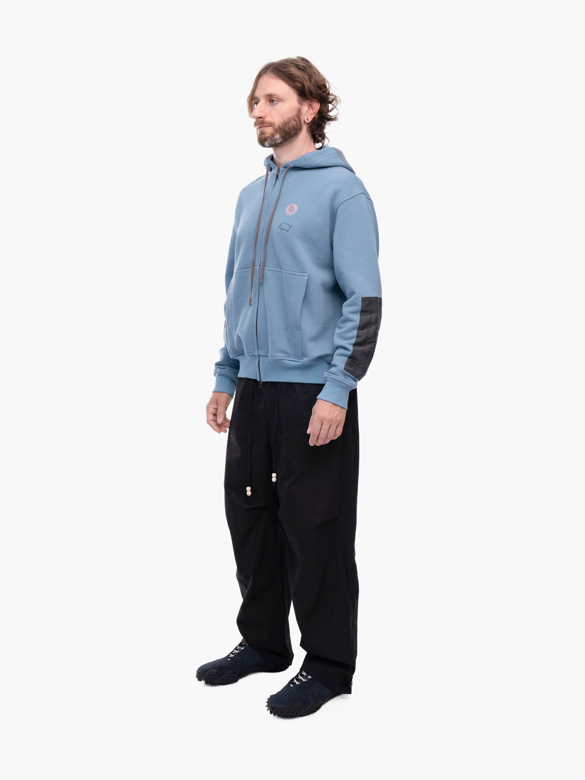 Stripe hoodie blue