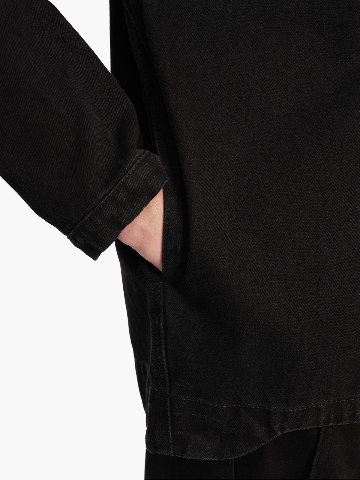 Biker denim shirt black