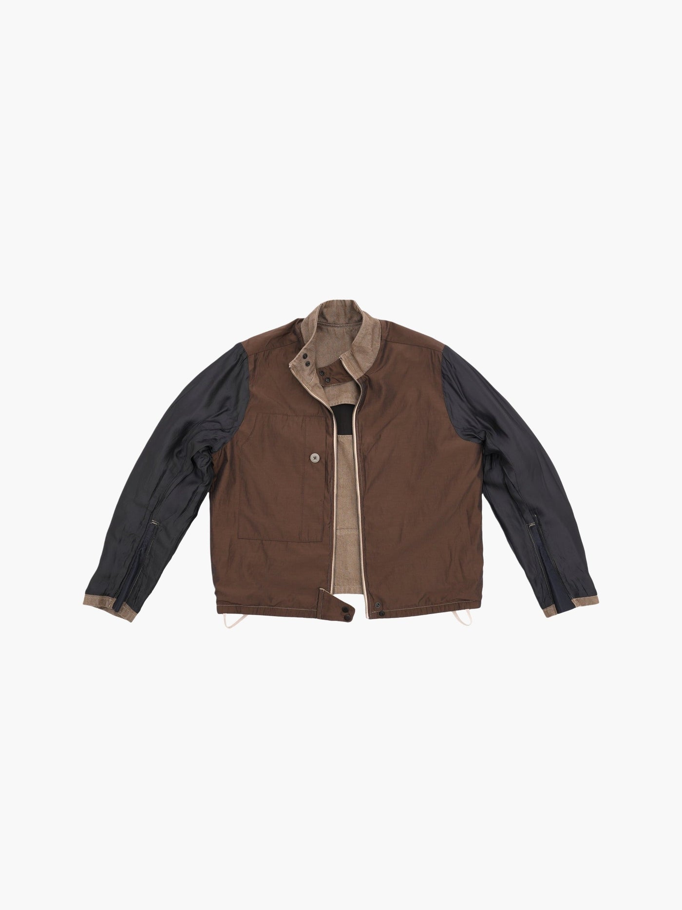 DENIM MOTO JACKET WASHED SAND