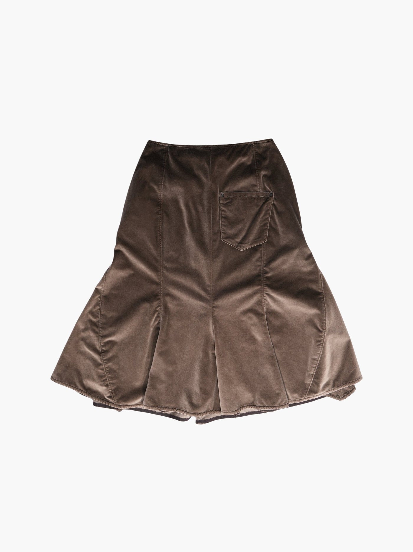 VELVET SKIRT BROWN