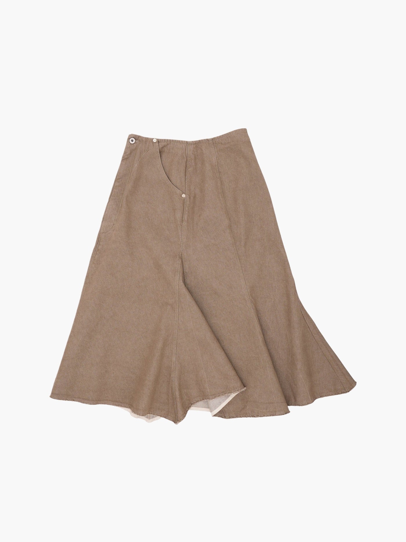 DENIM SKIRT WASHED SAND
