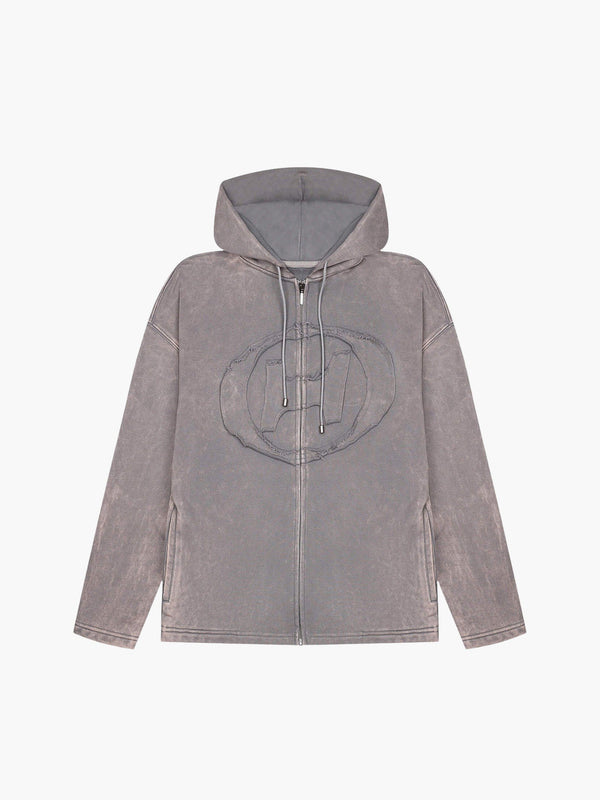 ZIP WASHED HOODIE