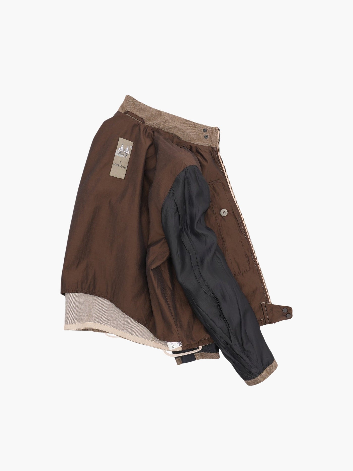 DENIM MOTO JACKET WASHED SAND