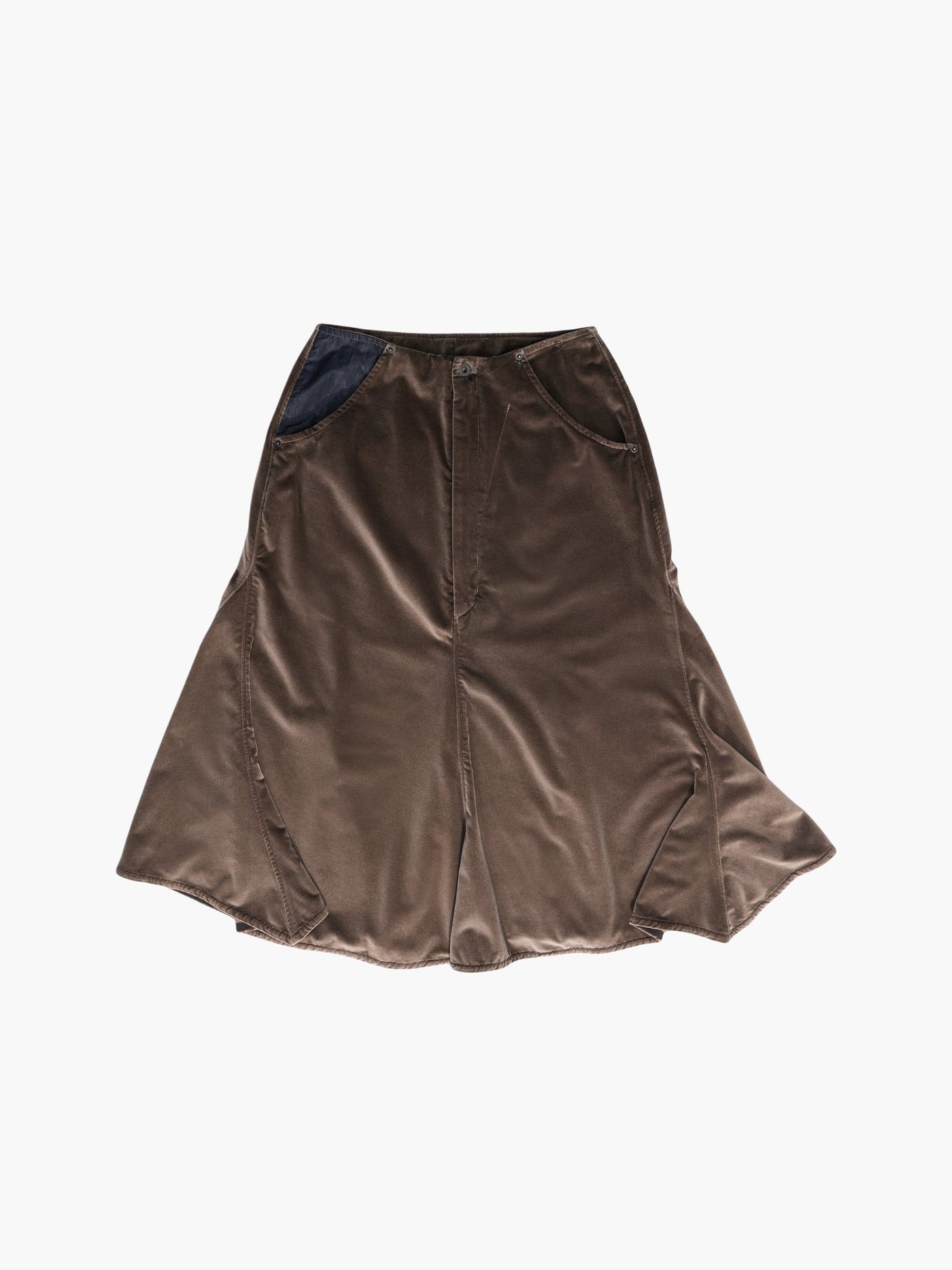 VELVET SKIRT BROWN